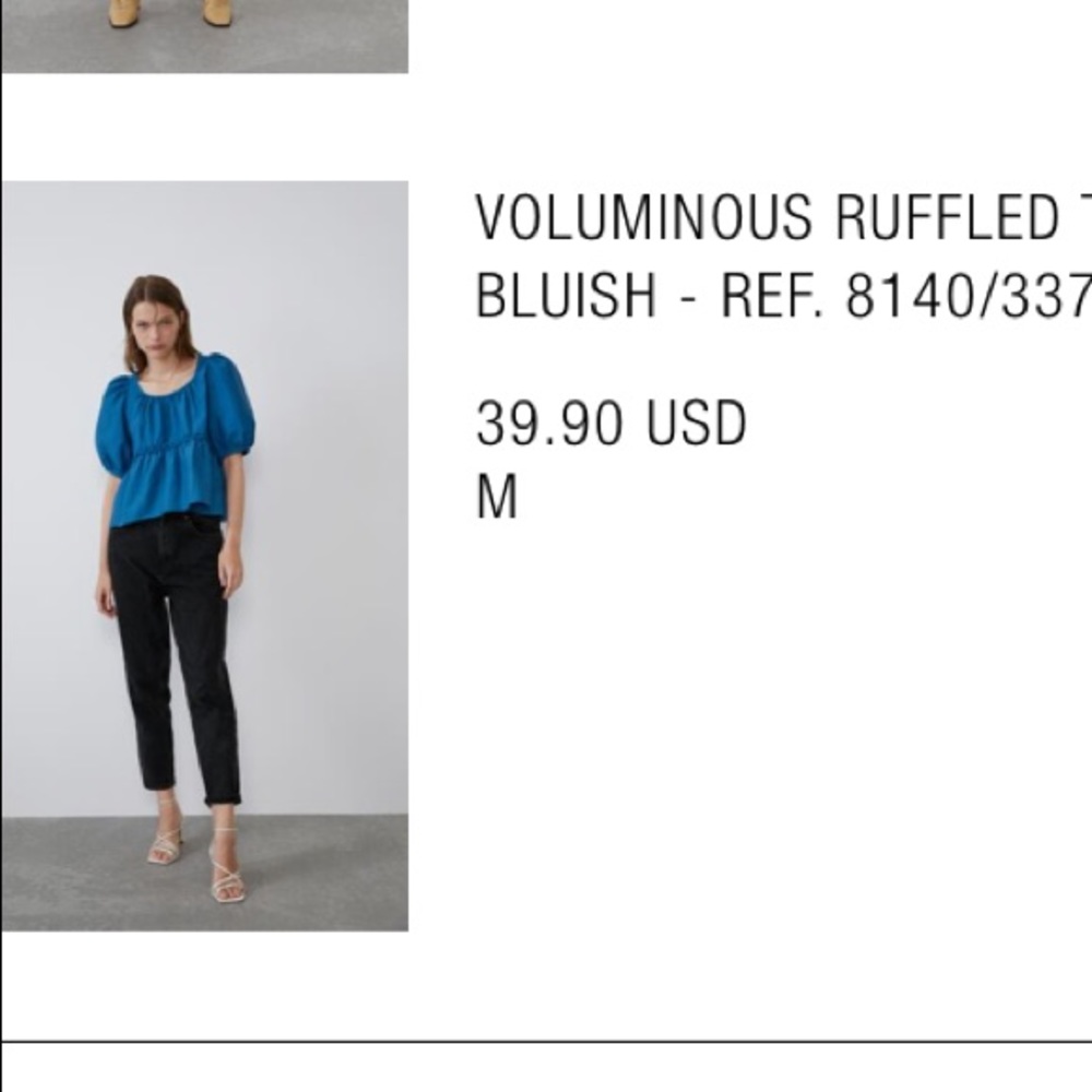 Zara voluminous ruffle blouse
